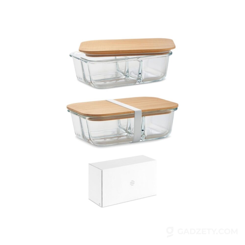 Lunch box szklany Tundra 3, z przegrodami