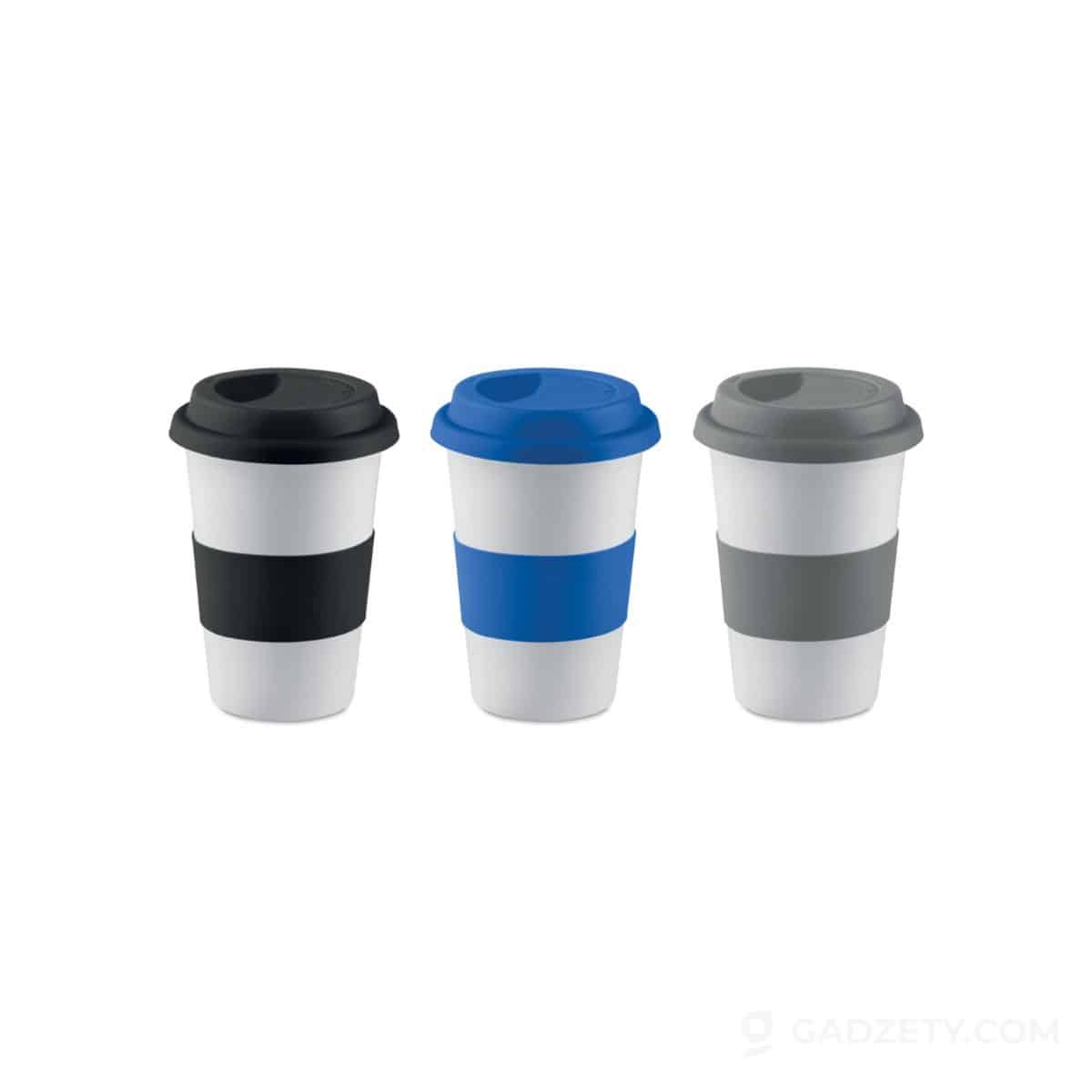 Kubek ceramiczny Tribeca 400 ml z pokrywką