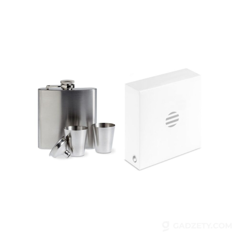 Piersiówka Slimmy Flask, zestaw 175 ml