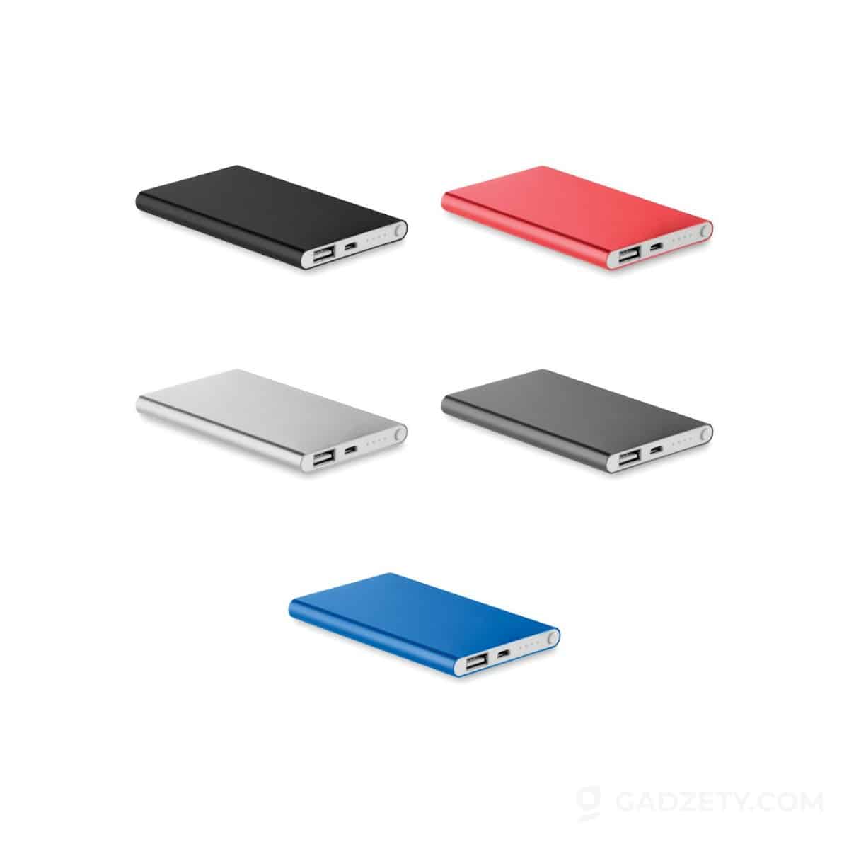 Powerbank Powerflat 4000 mAh, aluminiowy