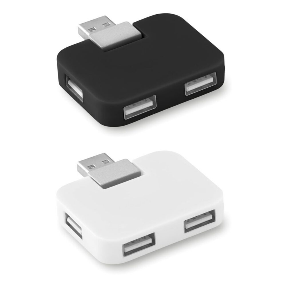 Hub USB 4 porty SQUARE - warianty kolorystyczne