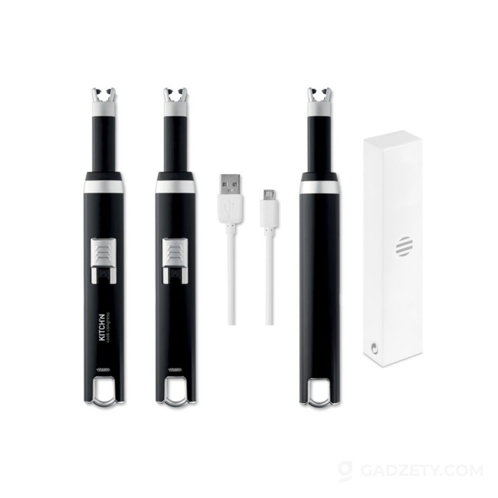 Zapalniczka USB Flasma Plus, aluminiowa