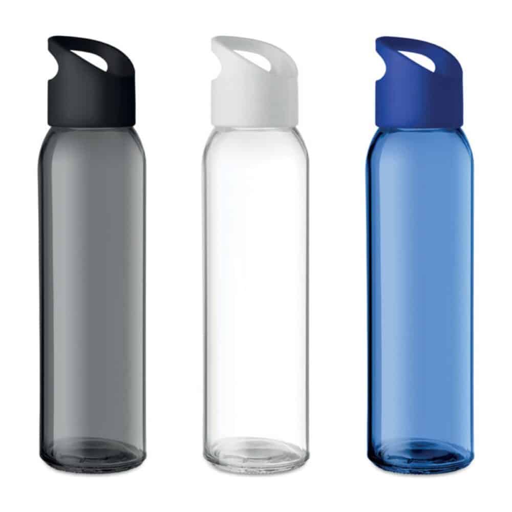 Szklana butelka 500ml PRAGA GLASS - warianty kolorystyczne