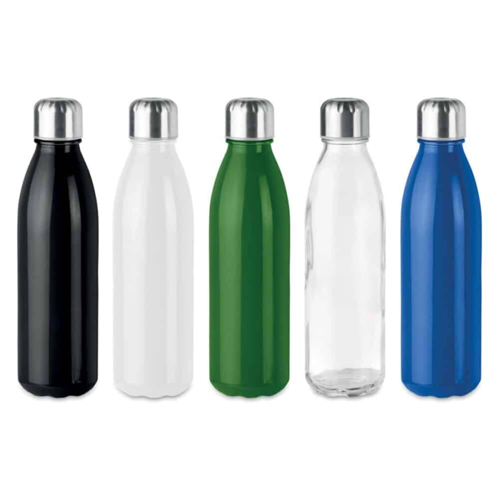 Szklana butelka 650 ml ASPEN GLASS - warianty kolorystyczne