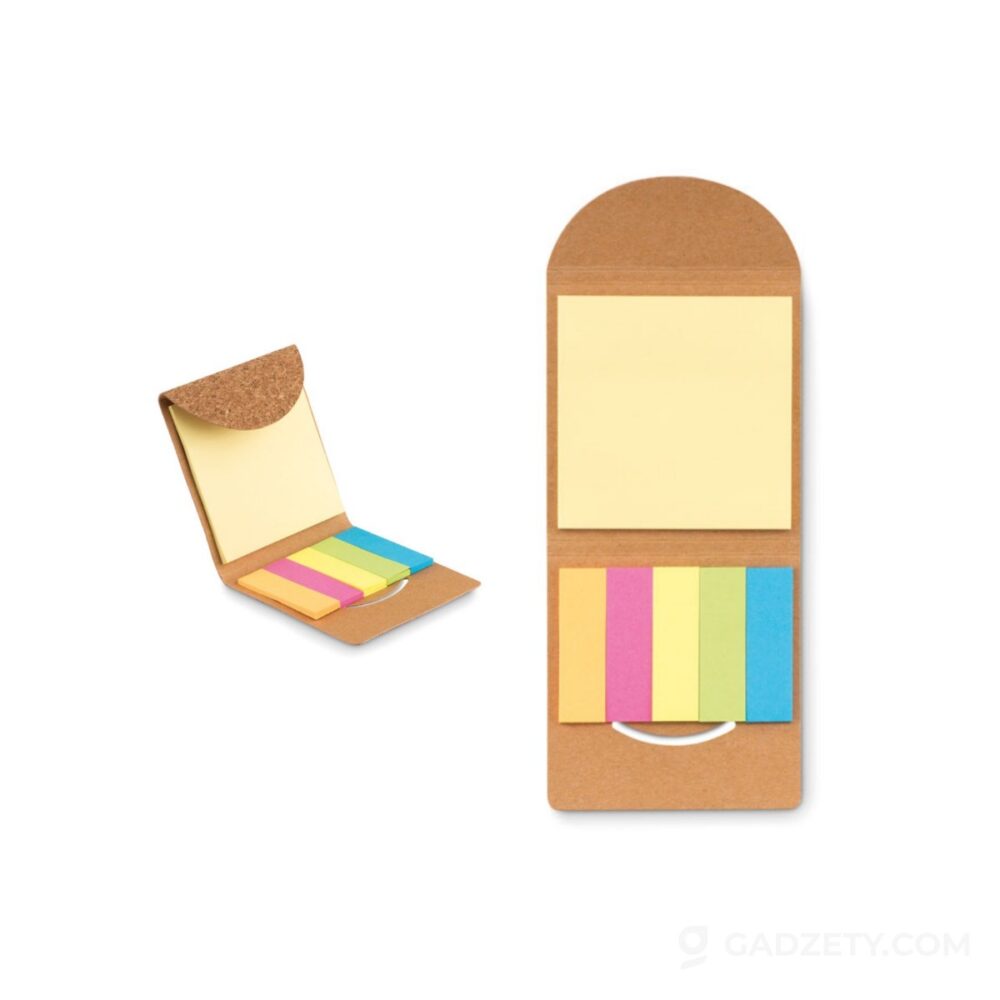 Karteczki memo FOLDCORK, samoprzylepne