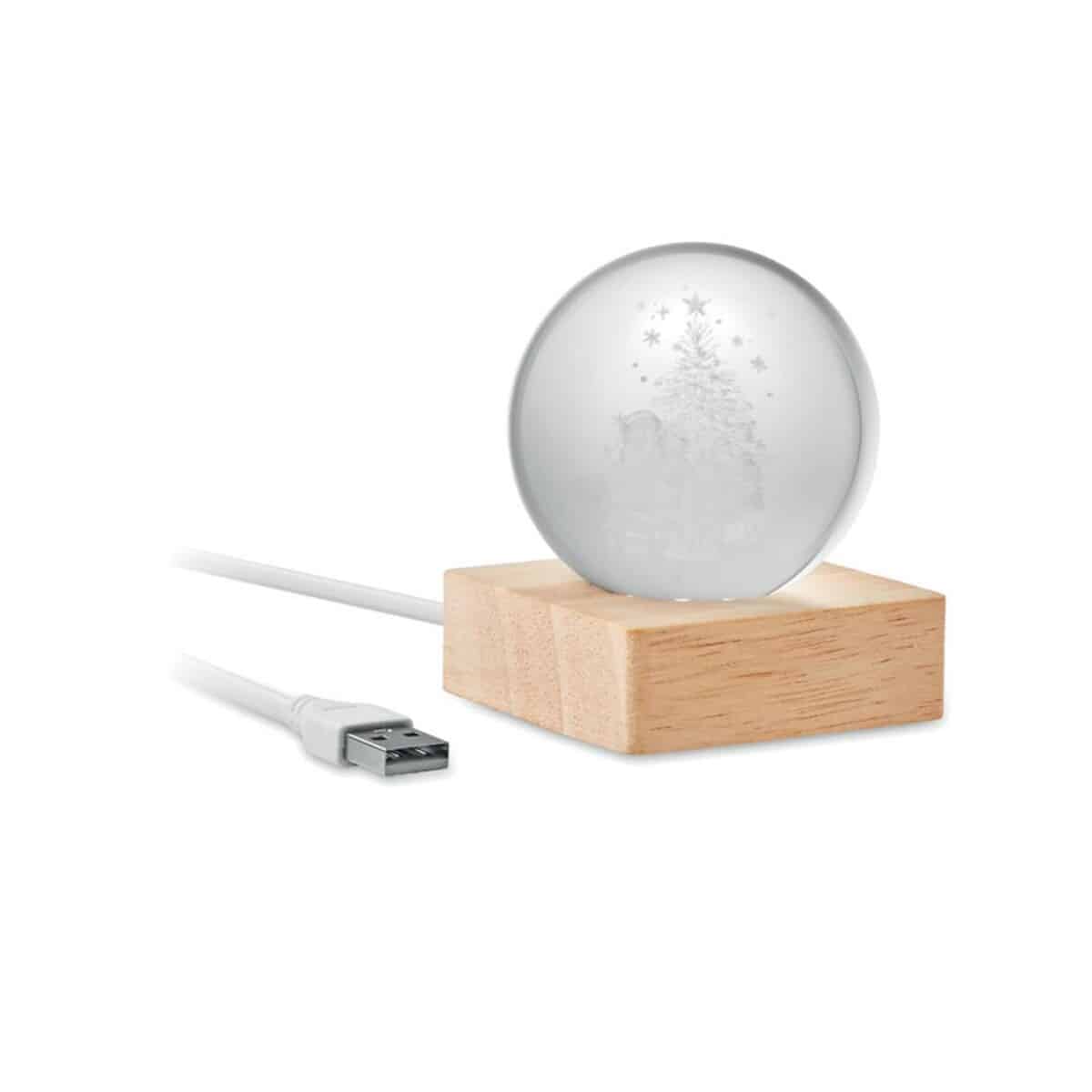 Świąteczna owa kula LED SANTA LIGHT cx1541-40-open