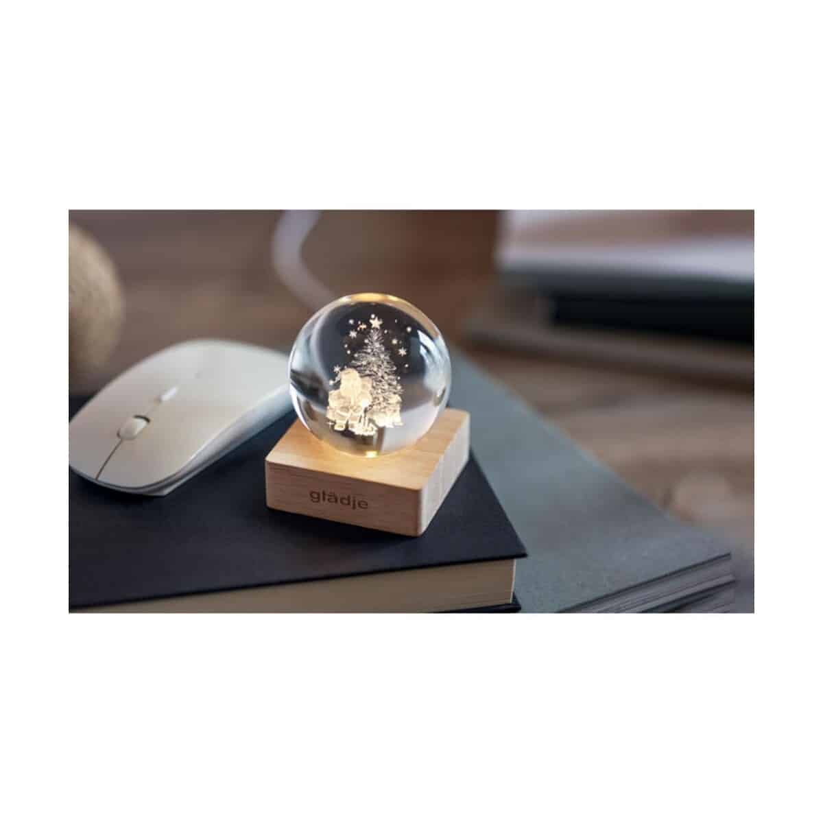 Świąteczna owa kula LED SANTA LIGHT cx1541-40-print