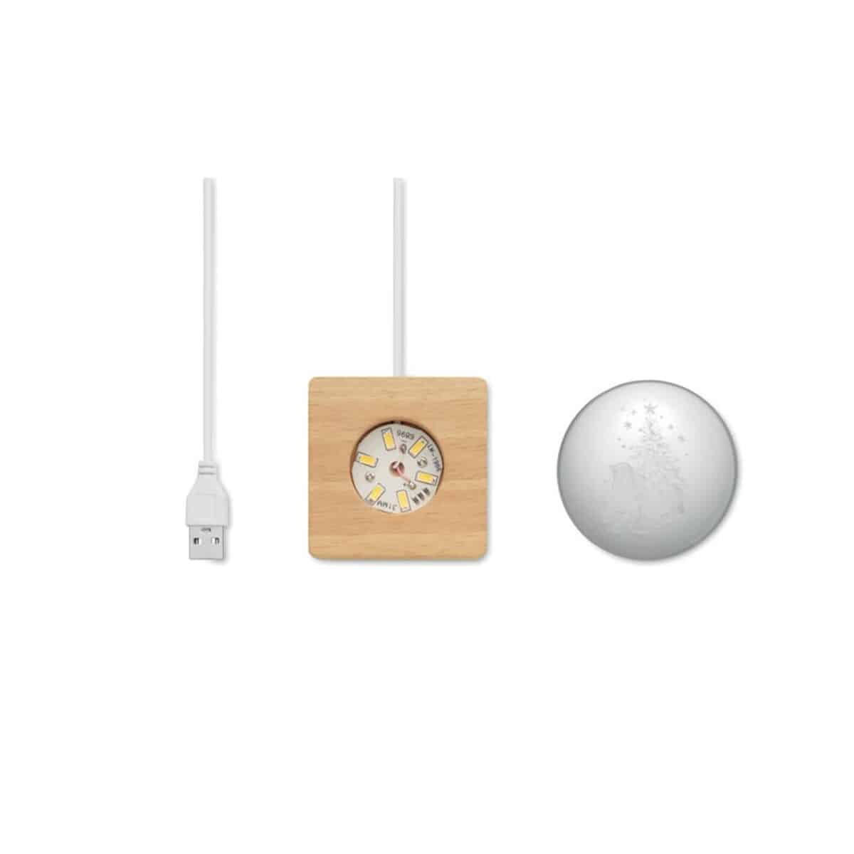 Świąteczna owa kula LED SANTA LIGHT cx1541-40-side
