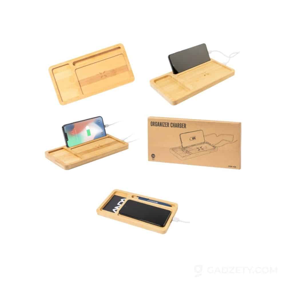 Organizer biurkowy Flabo Plus, bambusowy