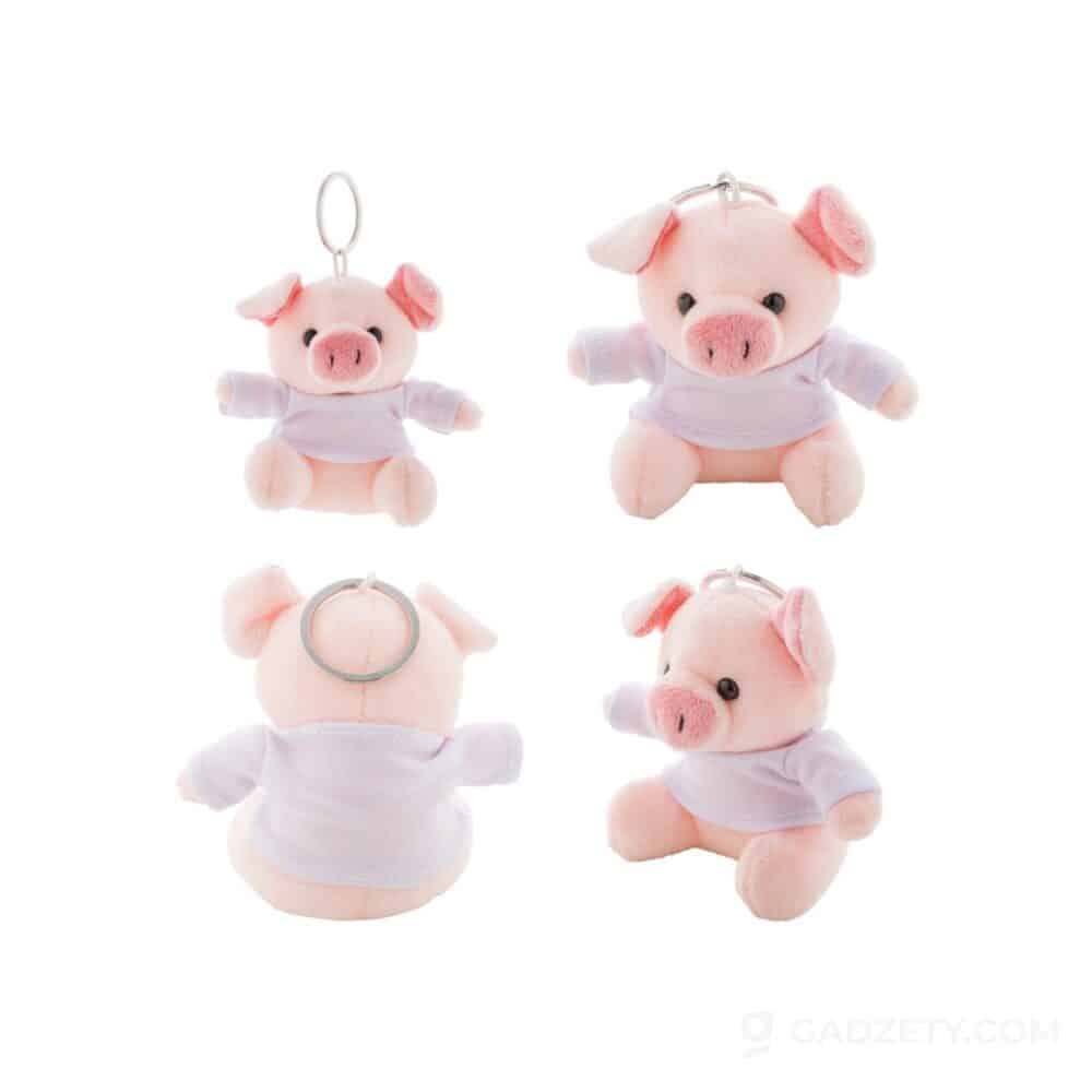 Brelok pluszowy PigFob z koszulką do nadruku