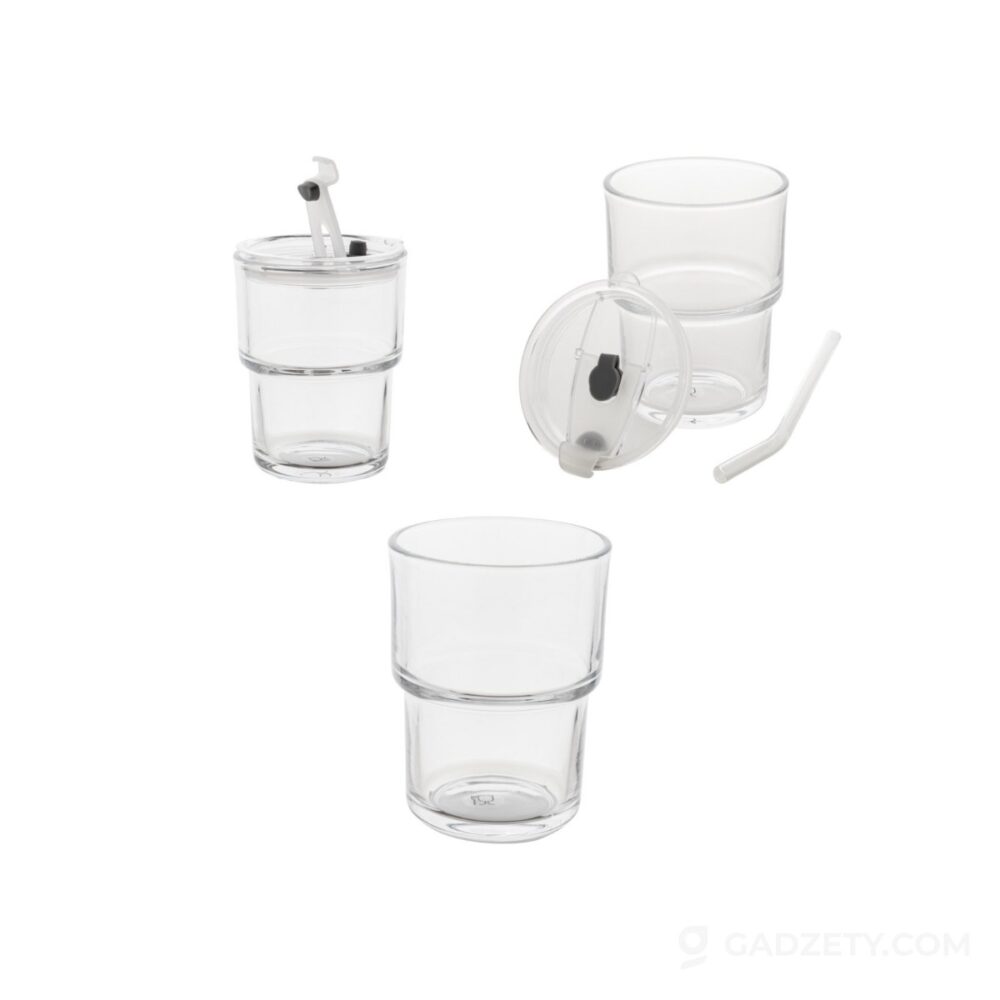 Kubek podróżny Glassip, szklany 400 ml