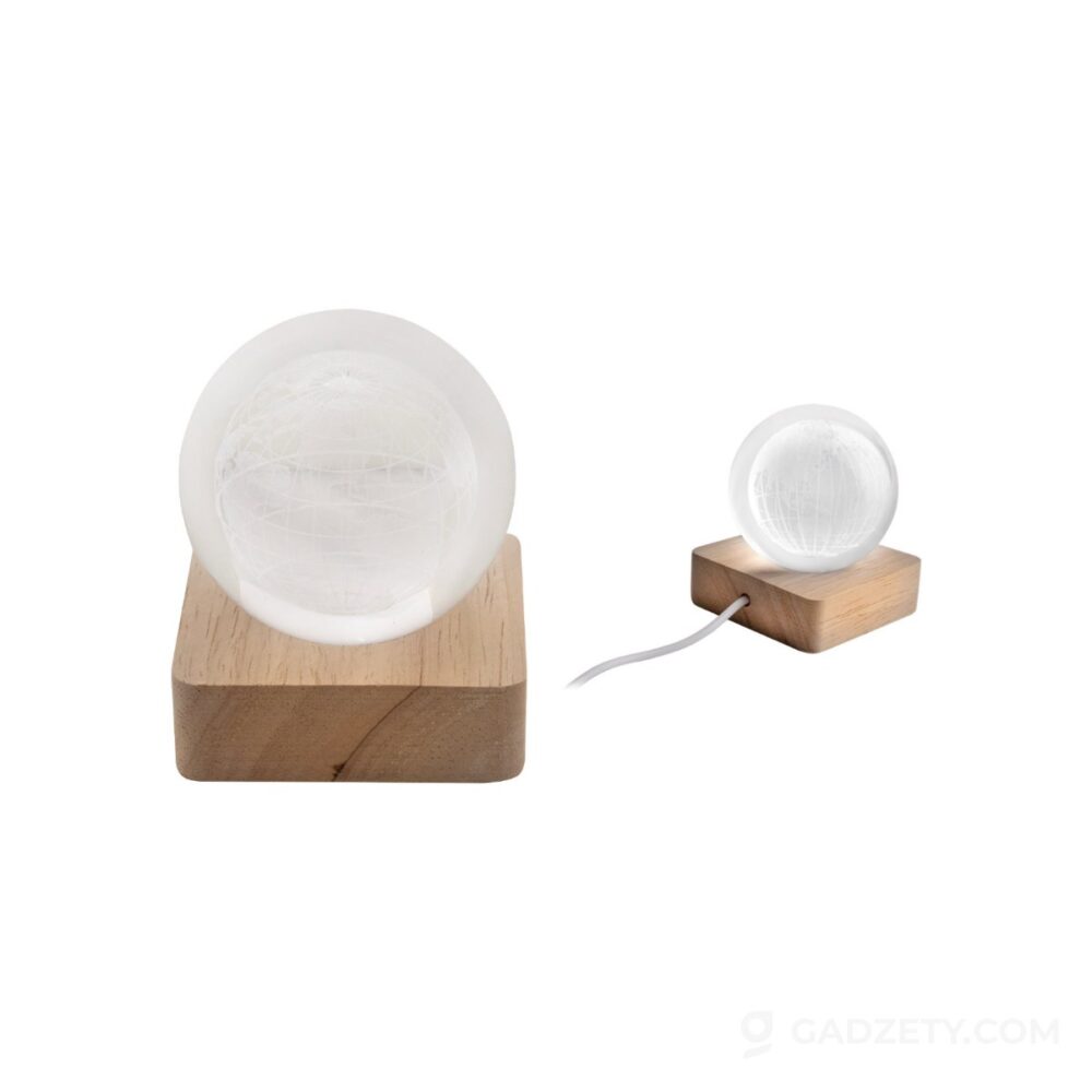 Lampka biurkowa LumiGlobe, szklana LED