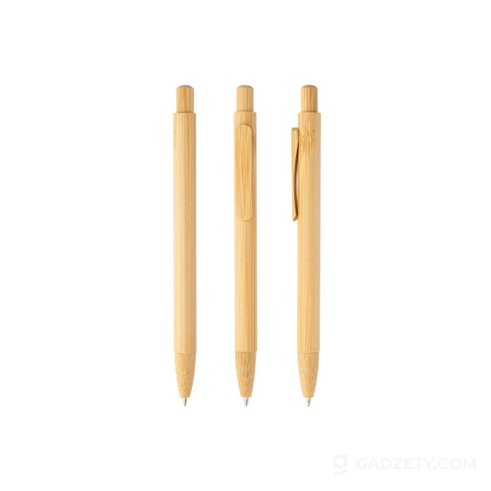 Długopis bambusowy Bolter, niebieski wkład