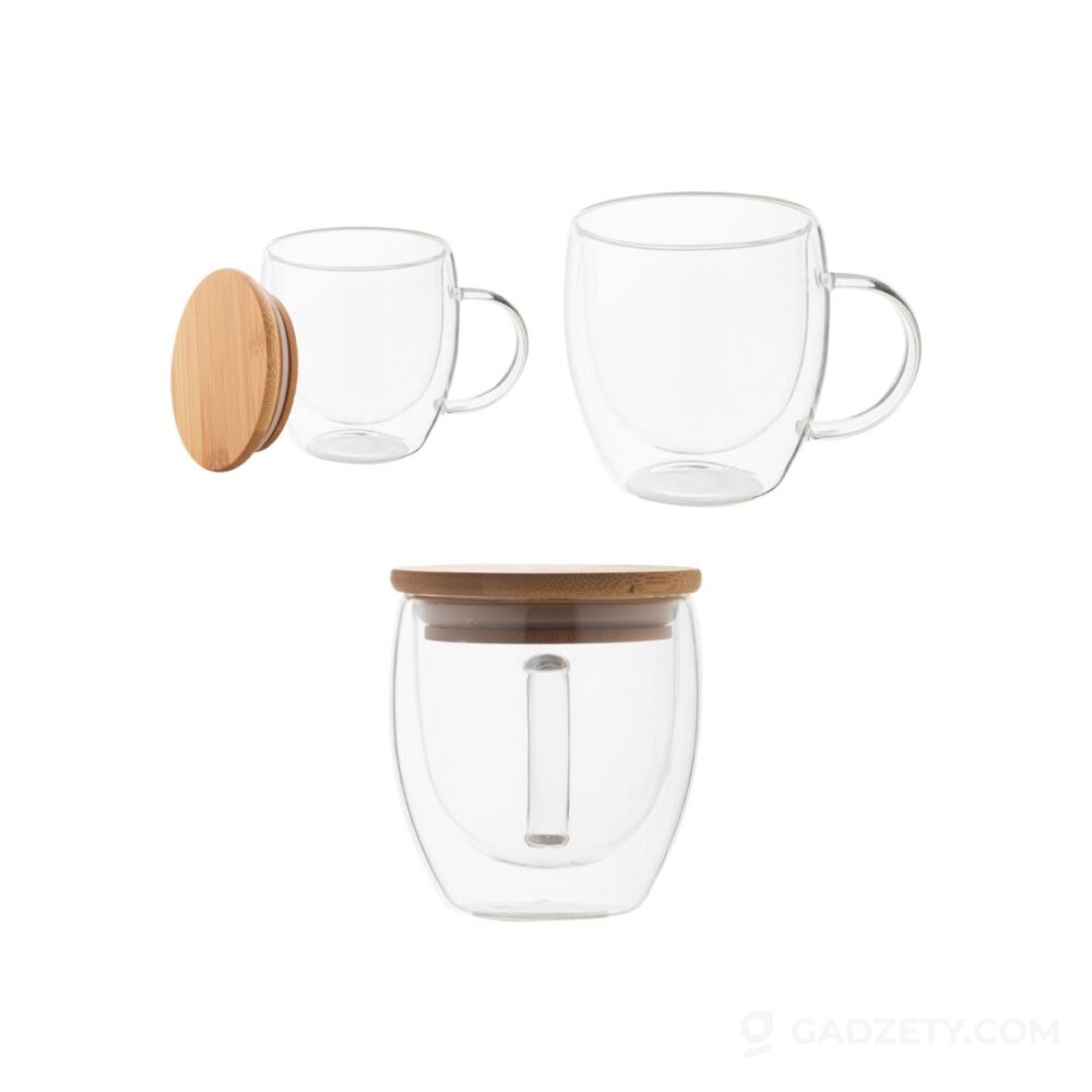 Kubek termiczny Grobina Mini, szklany 250 ml