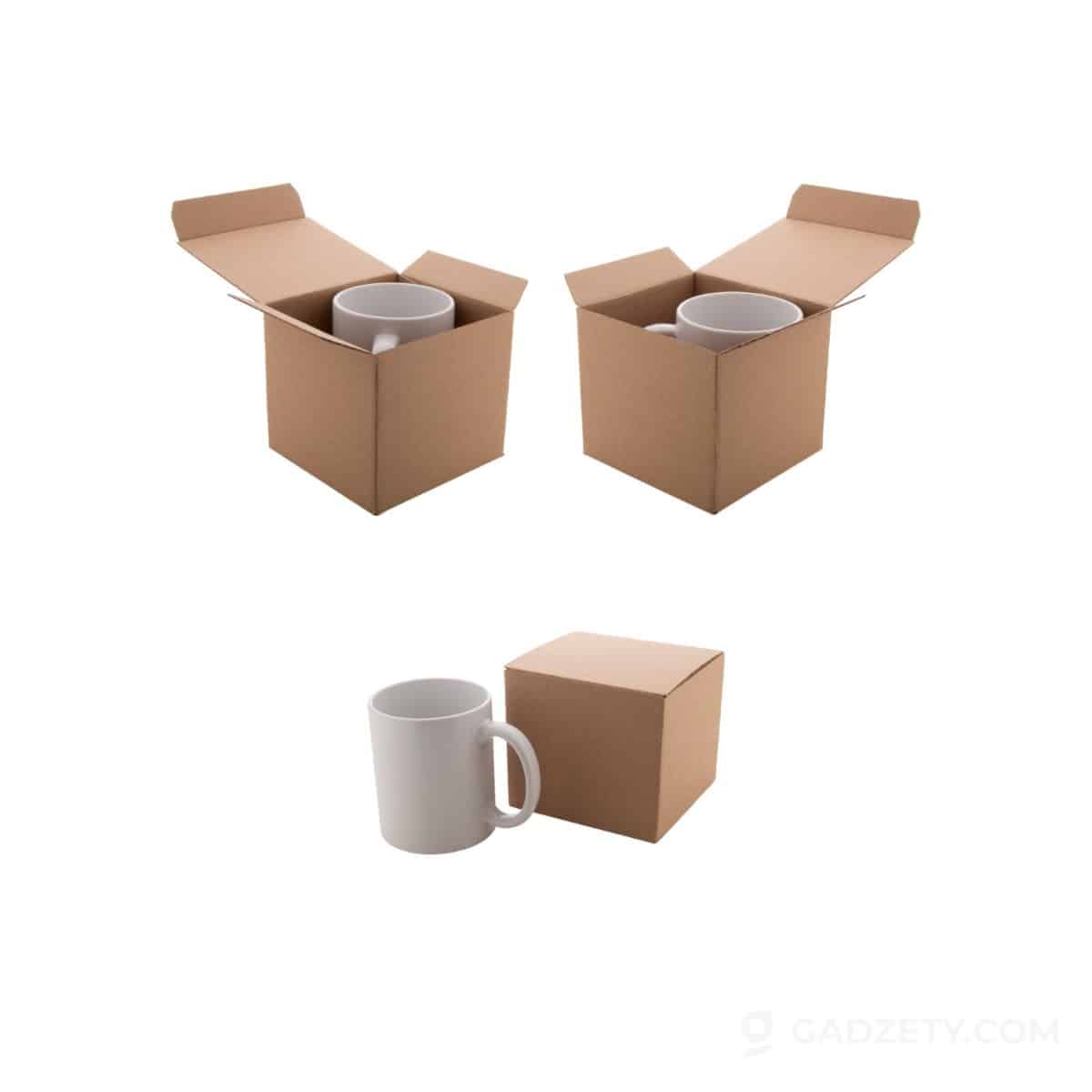 Pudełko na kubek Three, papier z recyklingu