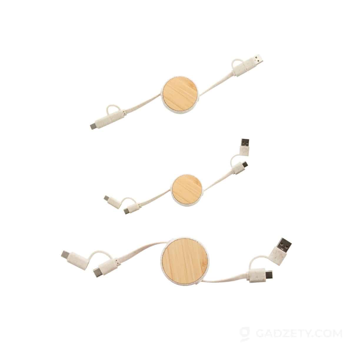 Kabel ładujący Komugo, zwijany z usb-c