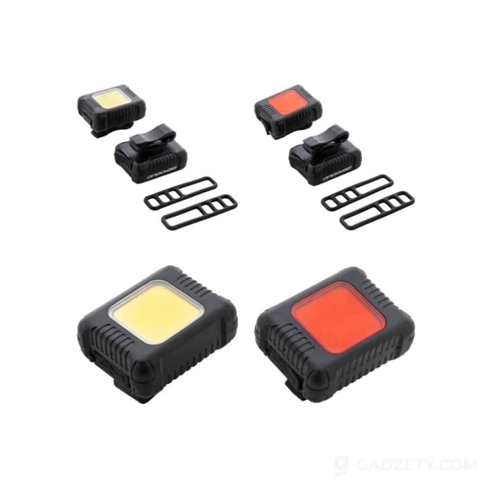 Lampki rowerowe Cobik, z akumulatorem USB