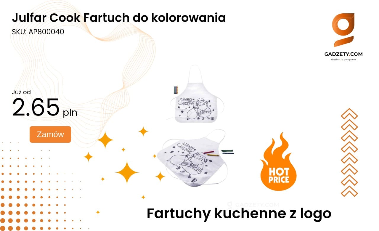 Julfar Cook Fartuch do kolorowania Fartuch do kolorowania Julfar Cook dla dzieci