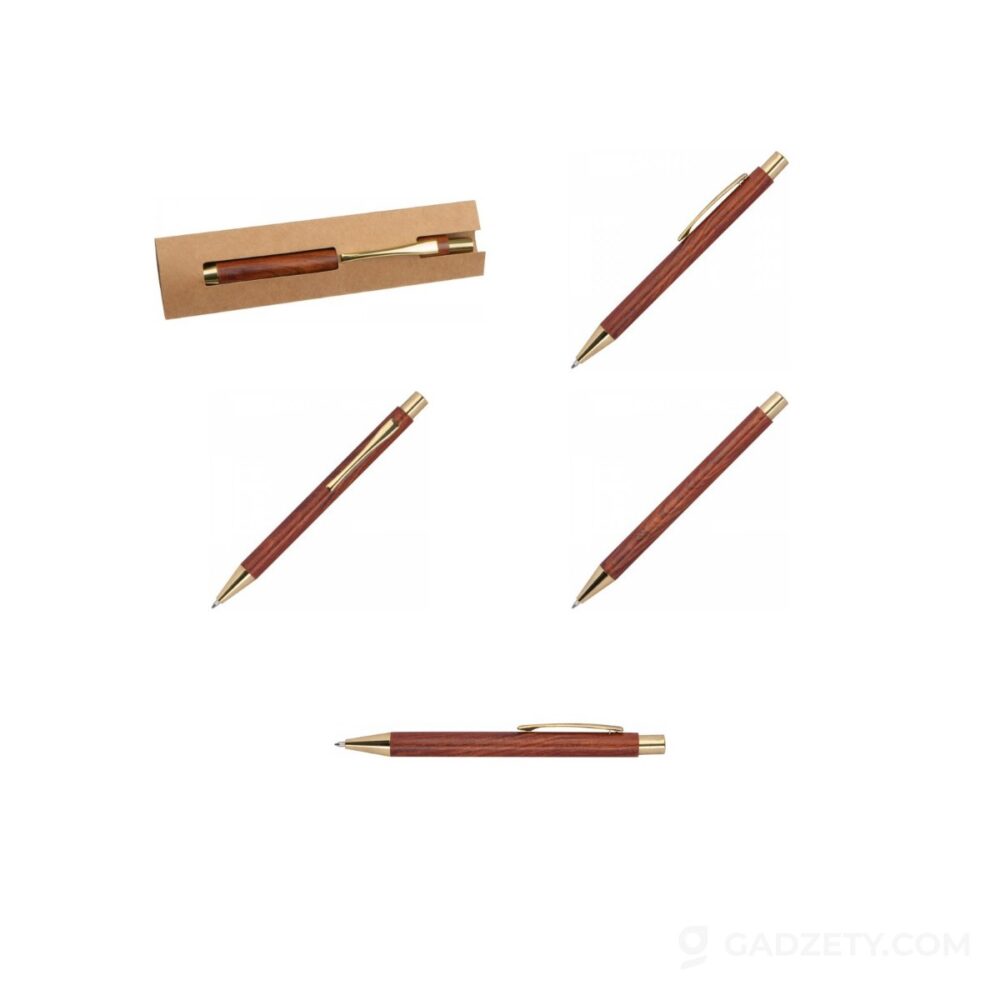 Długopis Carlos, drewniany, wkład niebieski