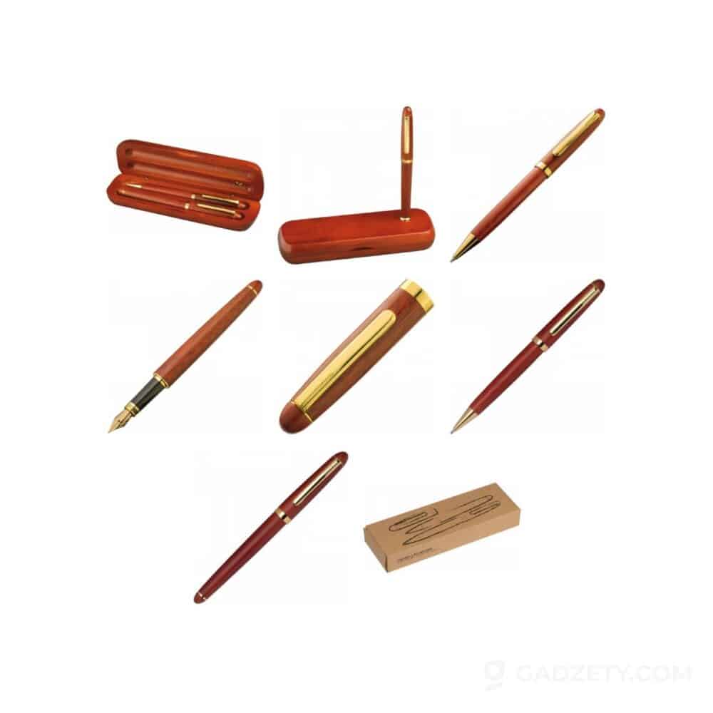 Zestaw piśmienny Dirk, drewniane pudełko