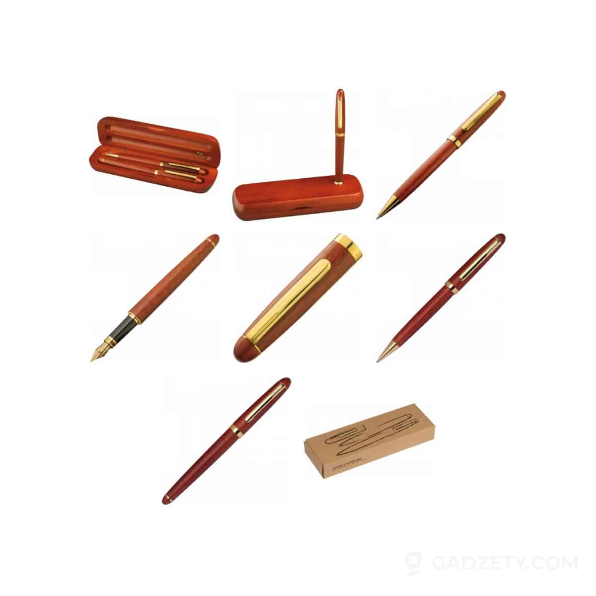 Zestaw piśmienny Dirk, drewniane pudełko