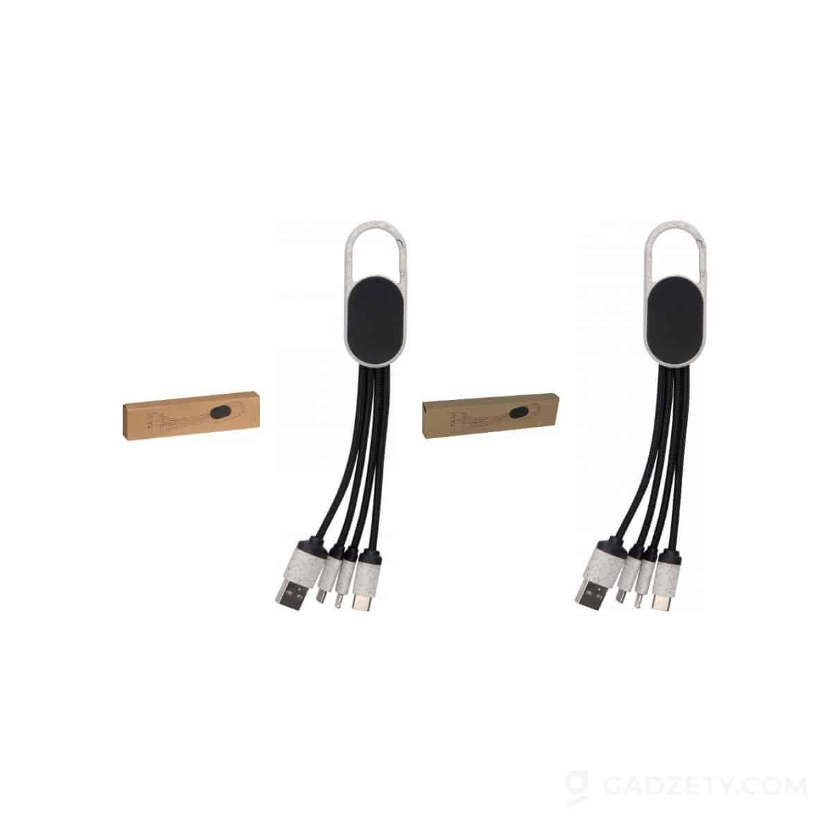 Kabel ładujący CARMEN, 3w1, plastikowy