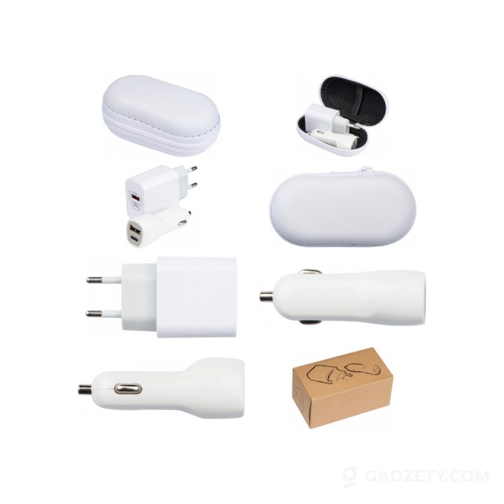 Zestaw podróżny TESSA, usb-c i usb w etui