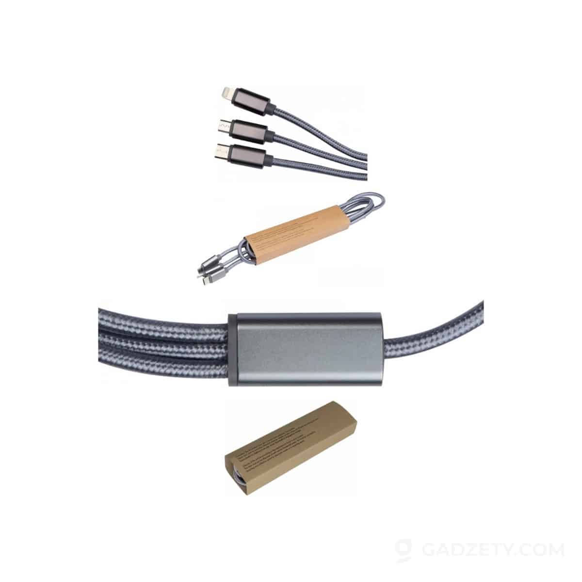 Kabel 3w1 Wincenty, szybkie ładowanie 120 cm