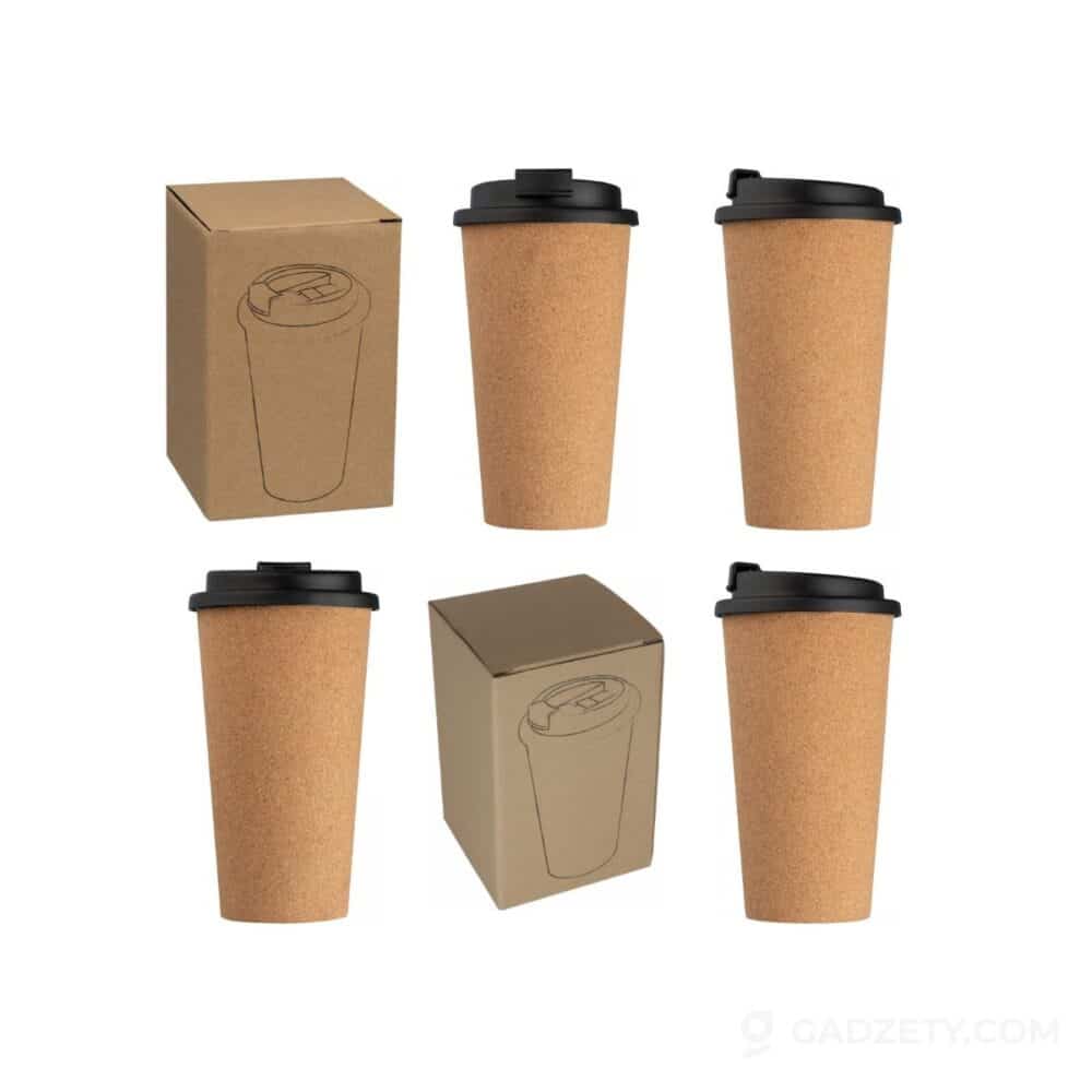 Kubek termiczny JEREMY, z korkiem 400 ml