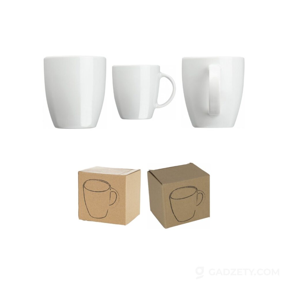 Kubek porcelanowy Kornelia, biały 300 ml