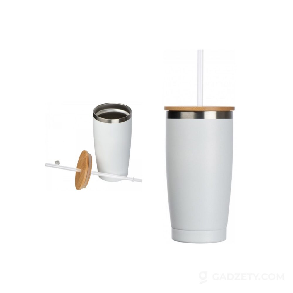 Kubek termiczny RODRIGO 500 ml, ze słomką