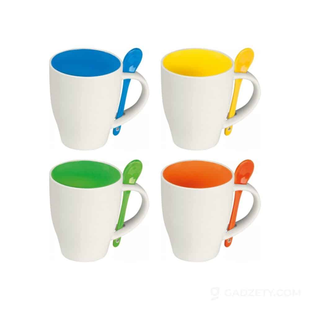 Kubek ceramiczny Armando 250 ml z łyżeczką