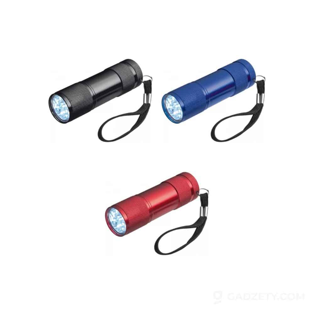 Latarka metalowa 9 LED DUNCAN