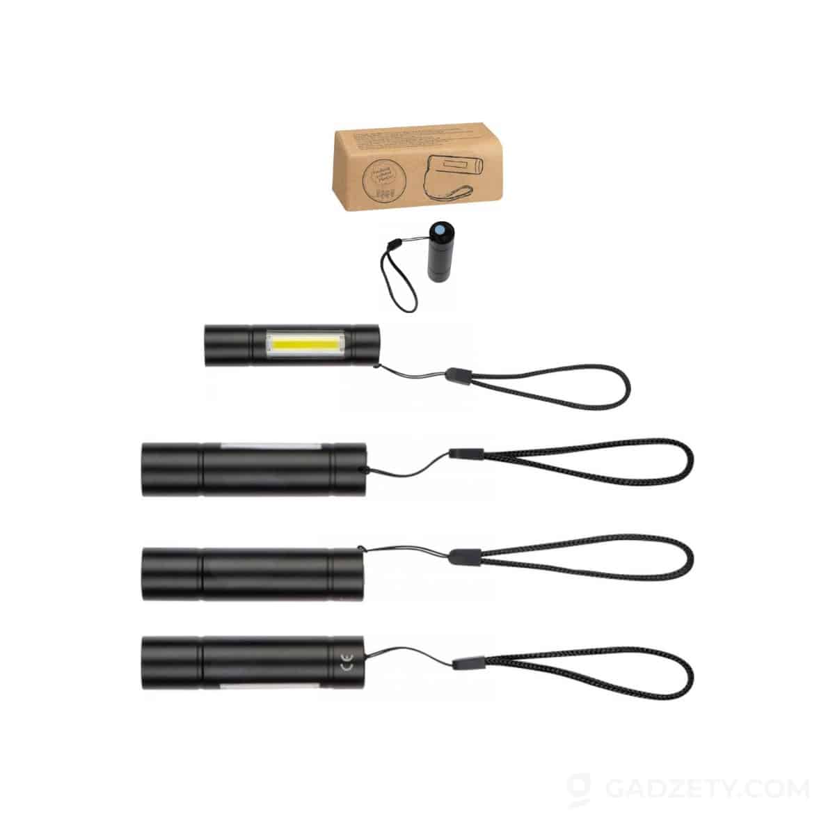 Latarka LED Cob Rhonda, aluminiowa 400 mAh