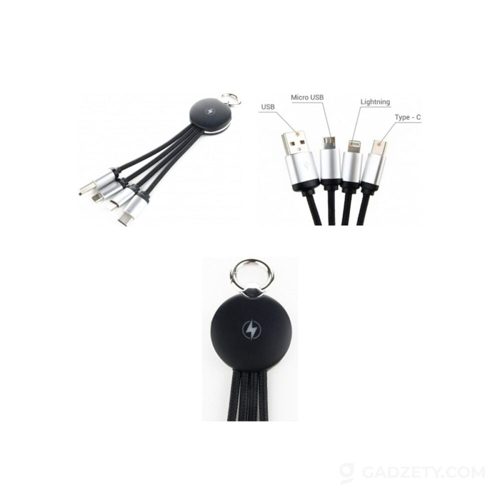 Kabel do ładowania 3w1 z podświetleniem