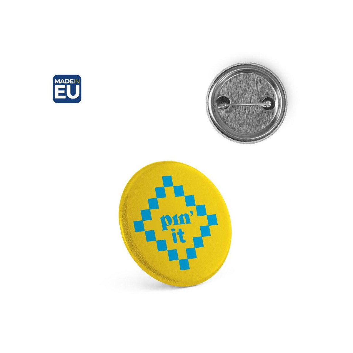 Button P'IN 3. Button P'IN 3. Okrągła przypinka 73122_set