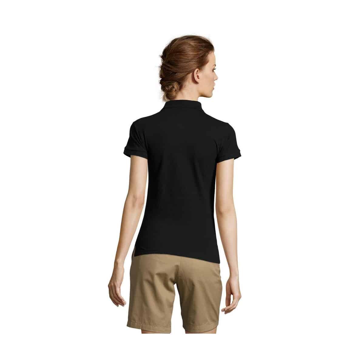PEOPLE Damskie POLO 210g PEOPLE s11310-bk-back