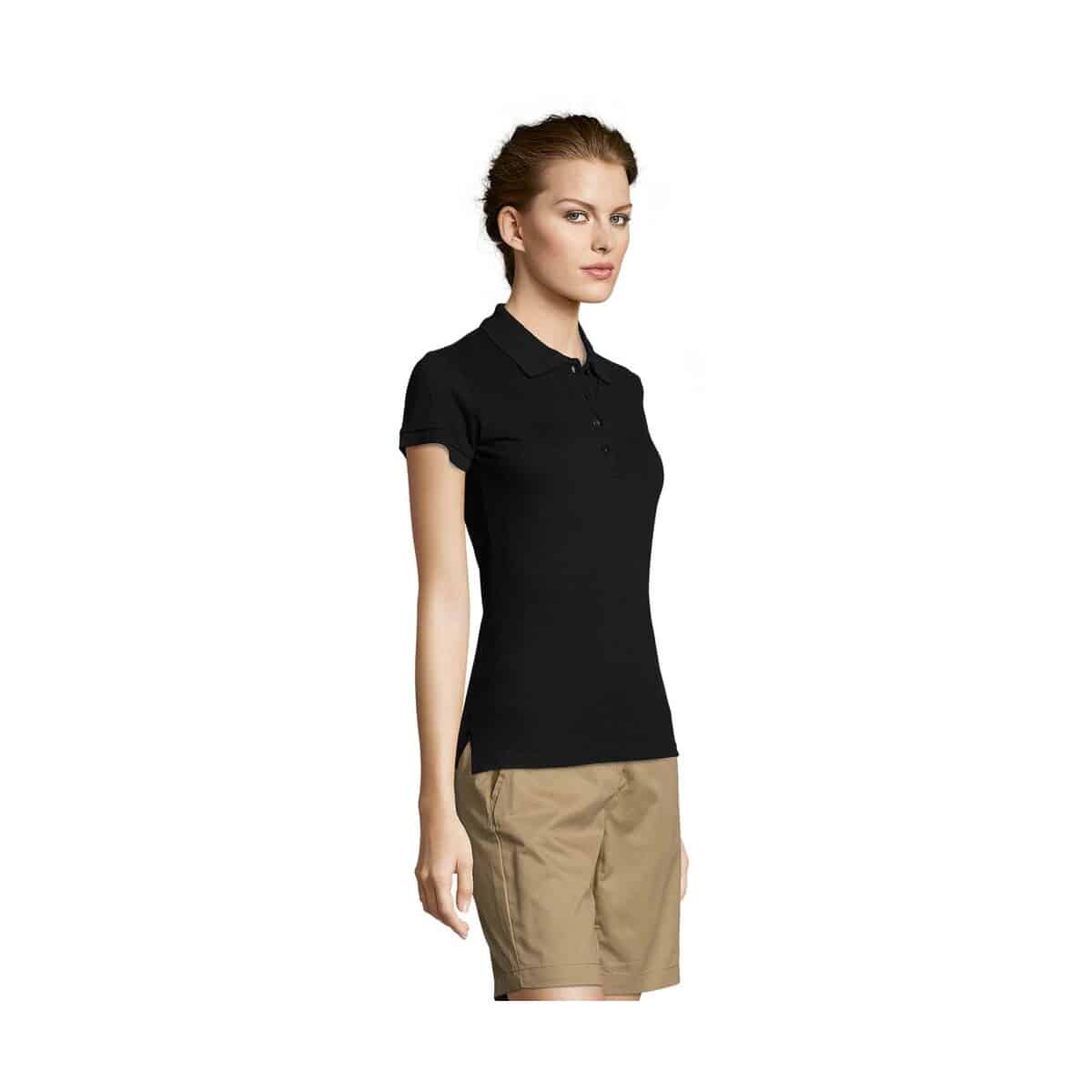 PEOPLE Damskie POLO 210g PEOPLE s11310-bk-side