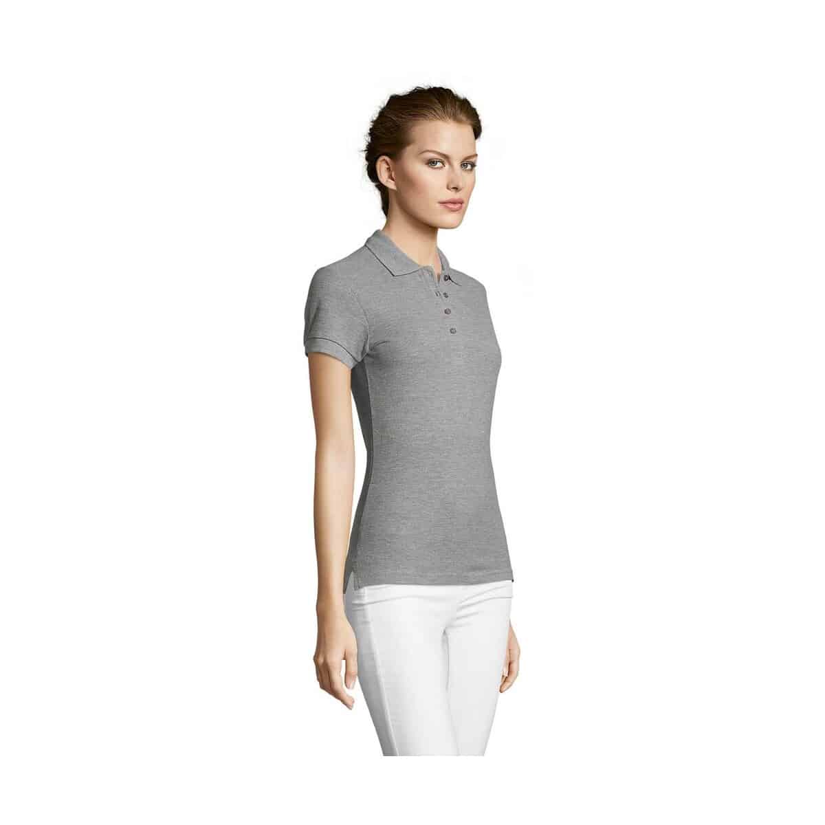PEOPLE Damskie POLO 210g PEOPLE s11310-gy-side