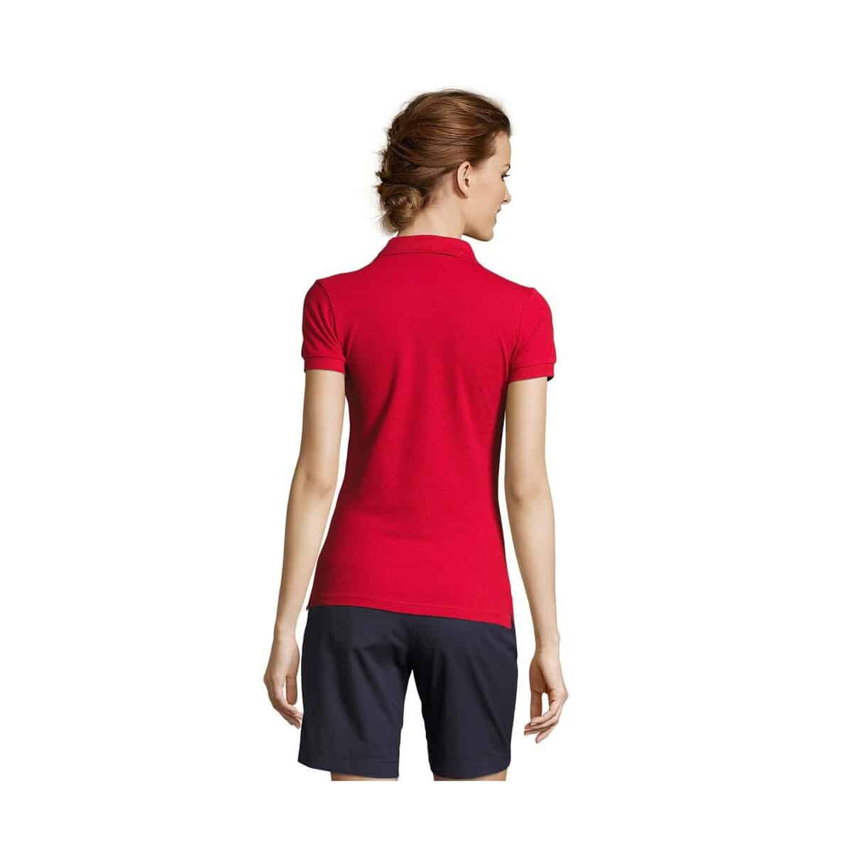 PEOPLE Damskie POLO 210g PEOPLE s11310-rd-back