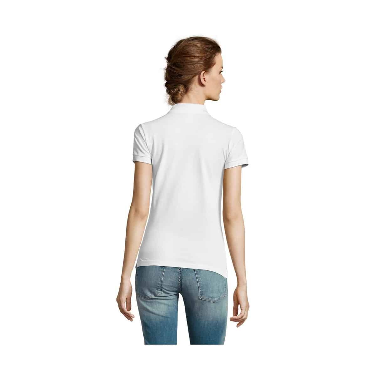 PEOPLE Damskie POLO 210g PEOPLE s11310-wh-back