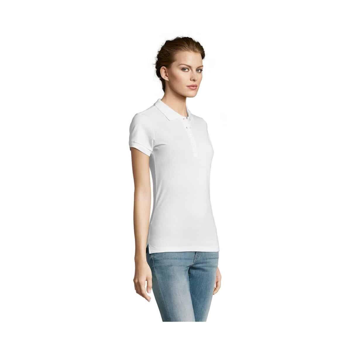 PEOPLE Damskie POLO 210g PEOPLE s11310-wh-side