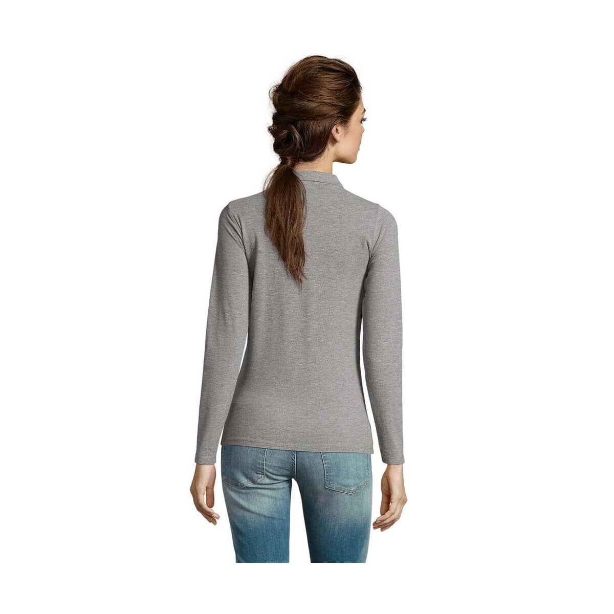 PERFECT Damskie LSL POLO180 PERFECT LSL WOMEN s02083-gy-back