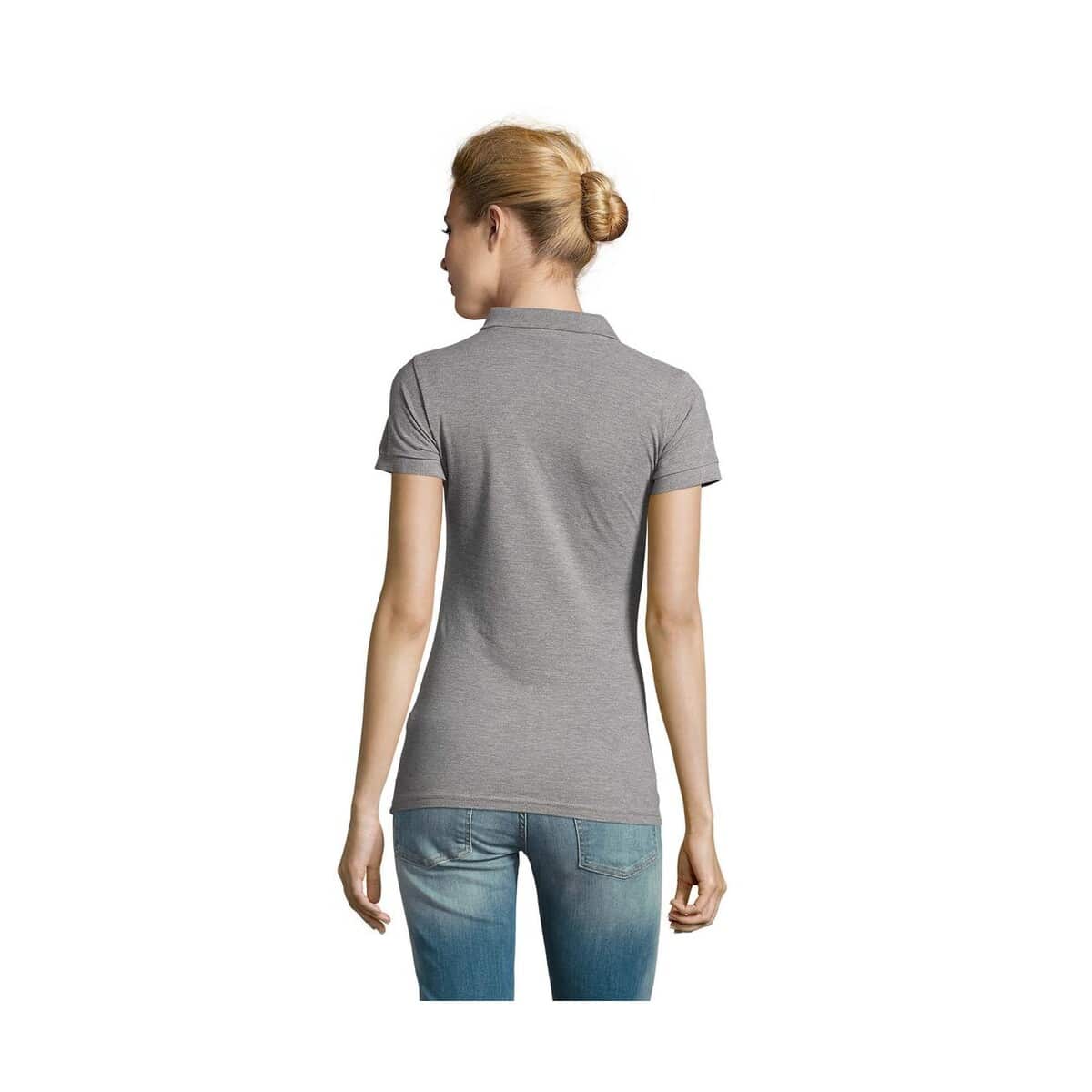 PERFECT Damskie POLO 180g PERFECT WOMEN s11347-gy-back