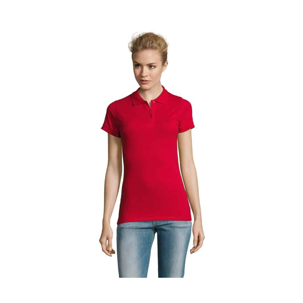 PERFECT Damskie POLO 180g PERFECT WOMEN s11347-rd
