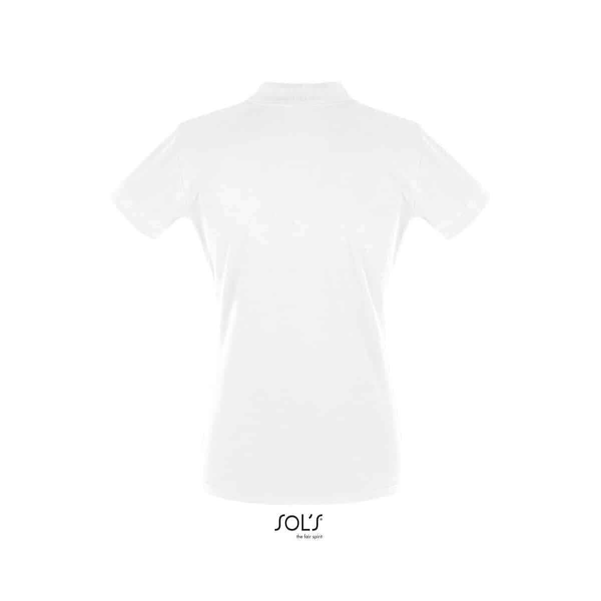 PERFECT Damskie POLO 180g PERFECT WOMEN s11347-wh-back