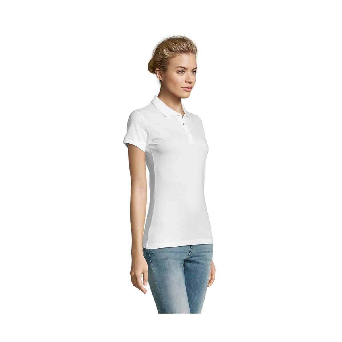 PERFECT Damskie POLO 180g PERFECT WOMEN s11347-wh-side