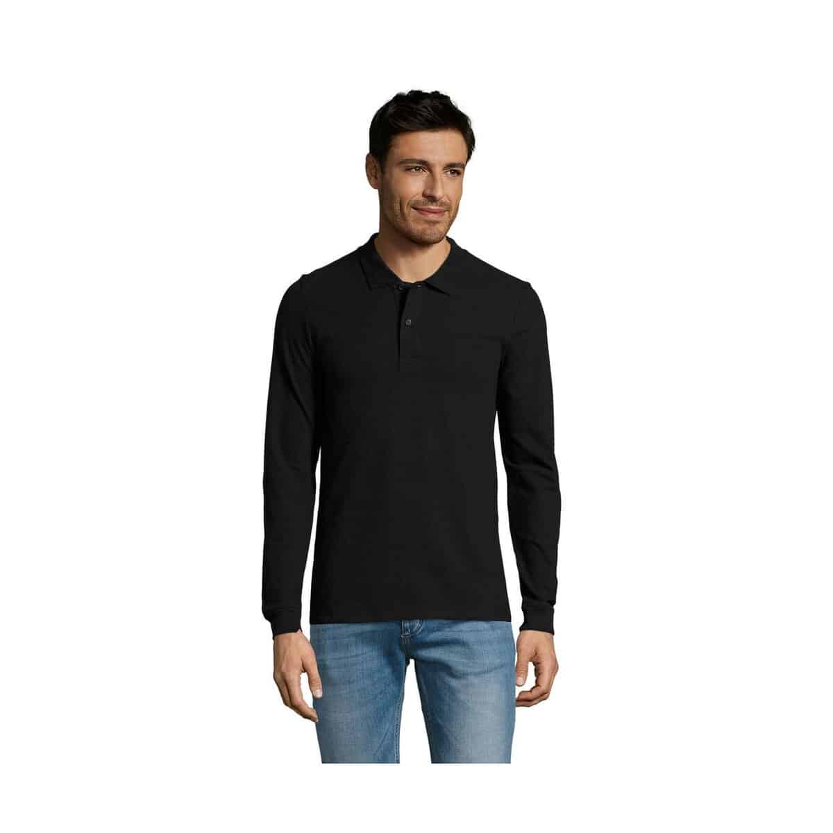 PERFECT MEN LSL POLO 180g PERFECT LSL MEN s02087-bk