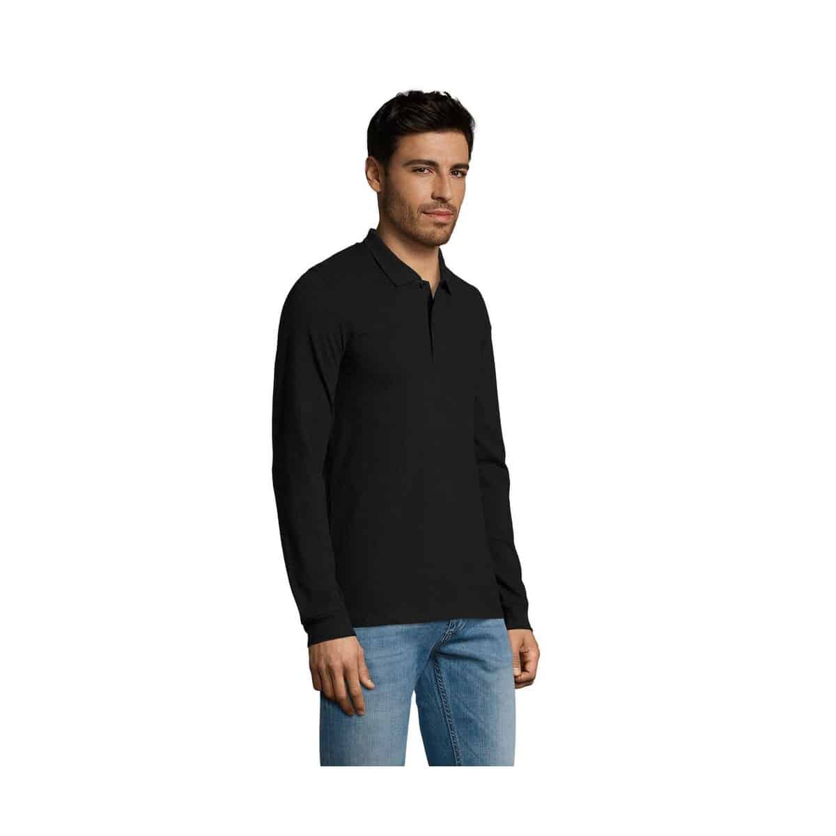 PERFECT MEN LSL POLO 180g PERFECT LSL MEN s02087-bk-side