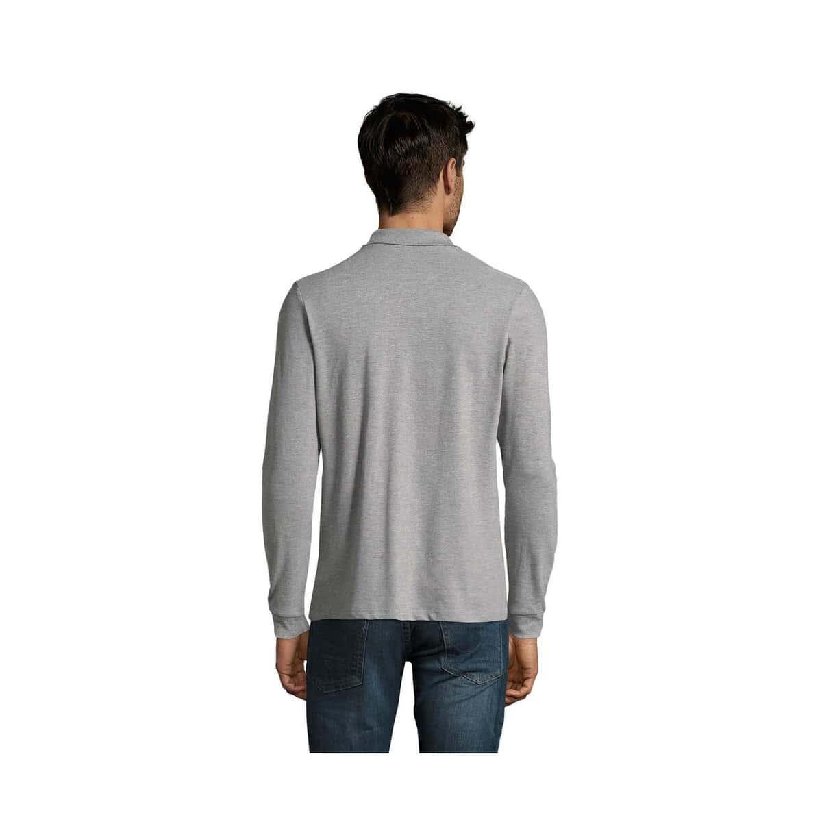 PERFECT MEN LSL POLO 180g PERFECT LSL MEN s02087-gy-back